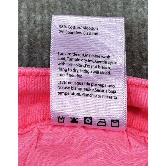 Risen 2XL High Rise Distressed Flare Jeans Pink Barbie Punk Rock Statement - Picture 4 of 7